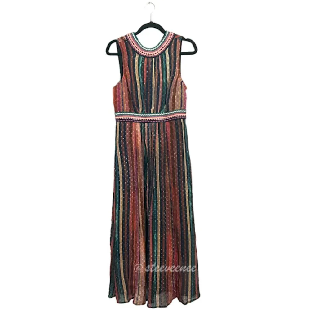 Anthropologie Blank London Halterneck Textured Maxi Dress
